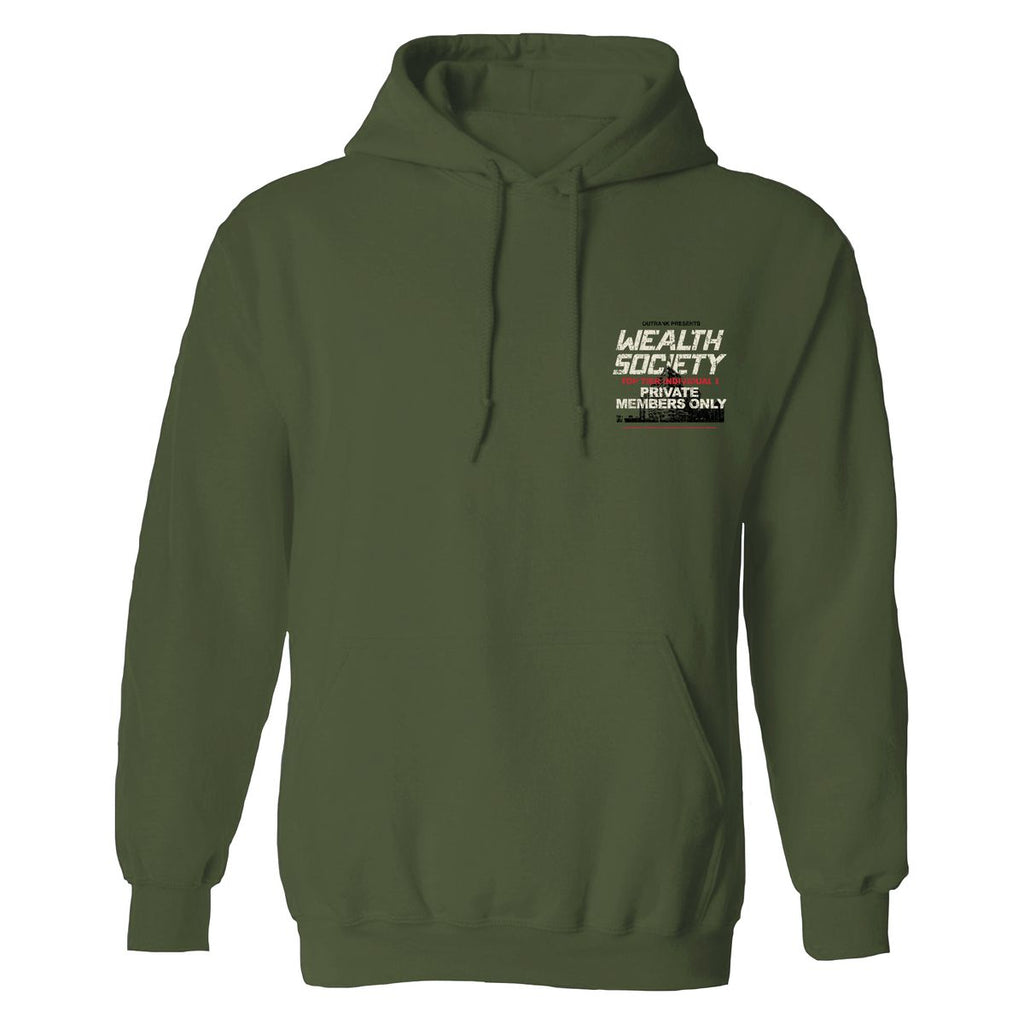 Outrank Hoodie - Wealth Society  - Military Green - OR3050H