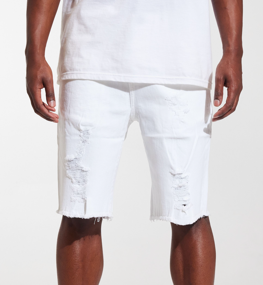 Crysp Denim Shorts - Atlantic - White - (CRYSPSUM24-038)