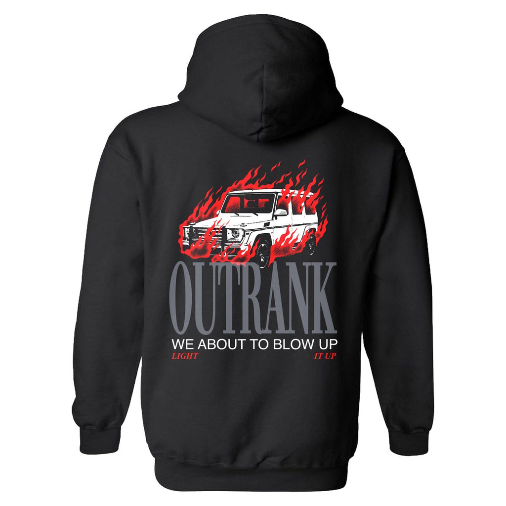 Outrank Hoodie - About To Blow - Black - OR3057H