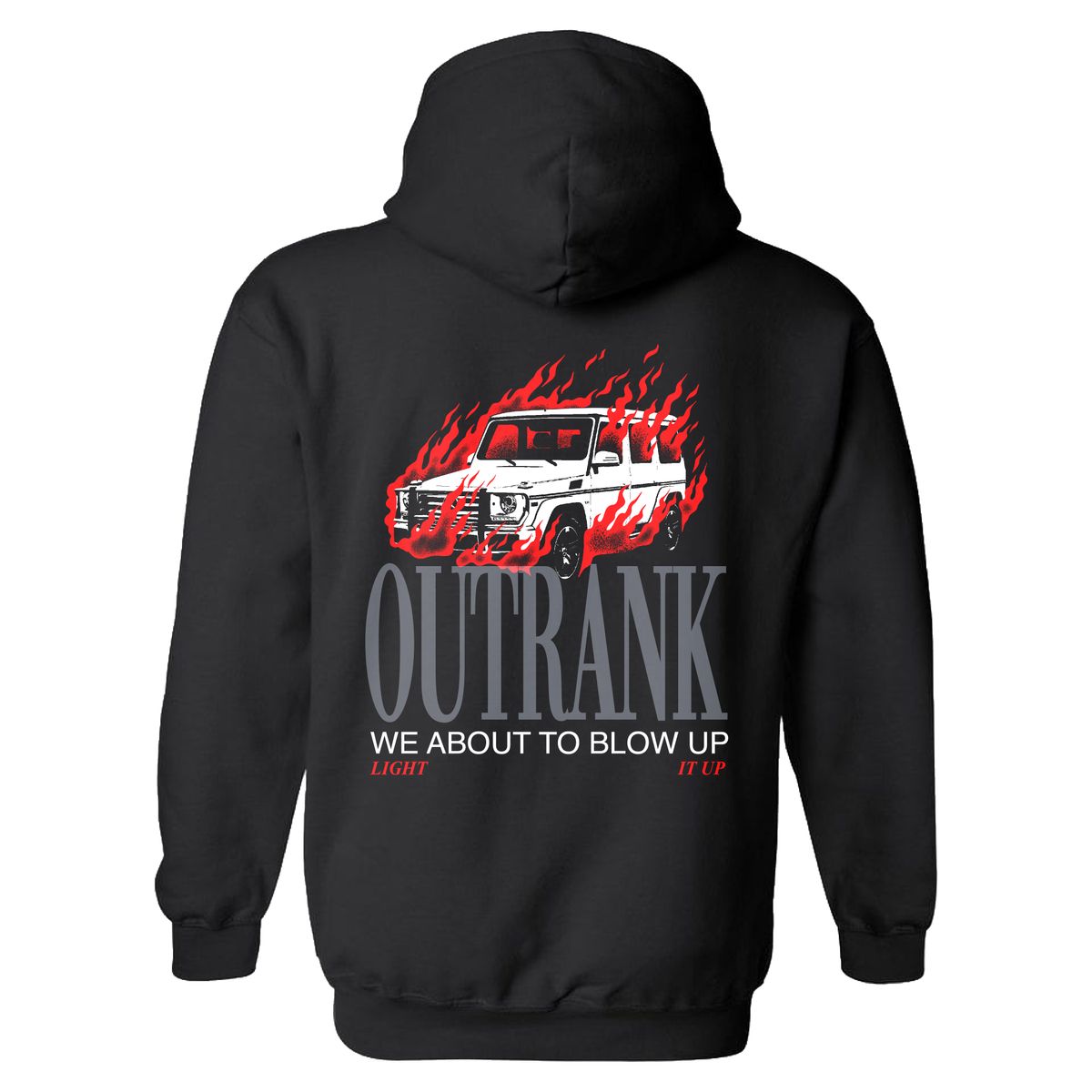 Outrank Hoodie - About To Blow - Black - OR3057H