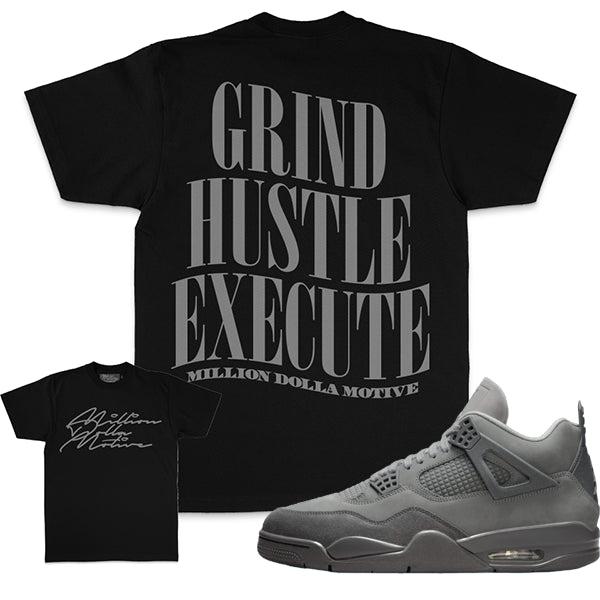 Million Dolla Motive T-Shirt - Grind Hustle Execute - Black - 0605