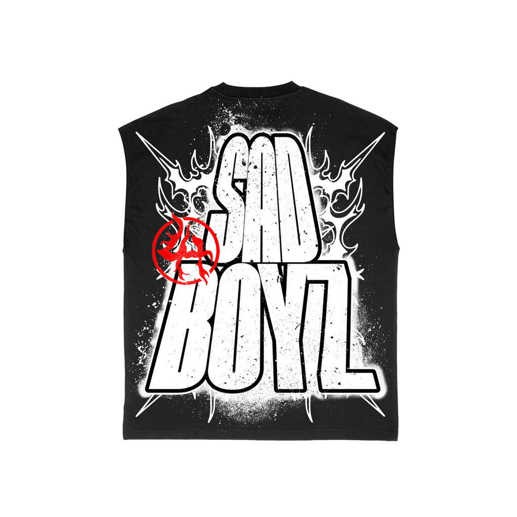 Lost Hills Tank Top - Everyone Gets Sad - Black Wash - LHSBCUTOFF009