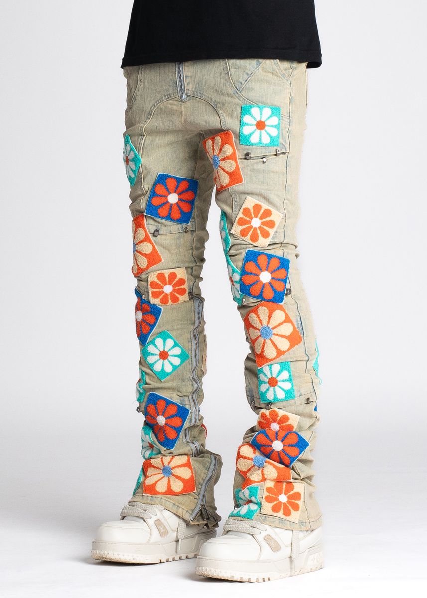Guapi Jeans - Vintage Flowers Denim - Vintage Wash
