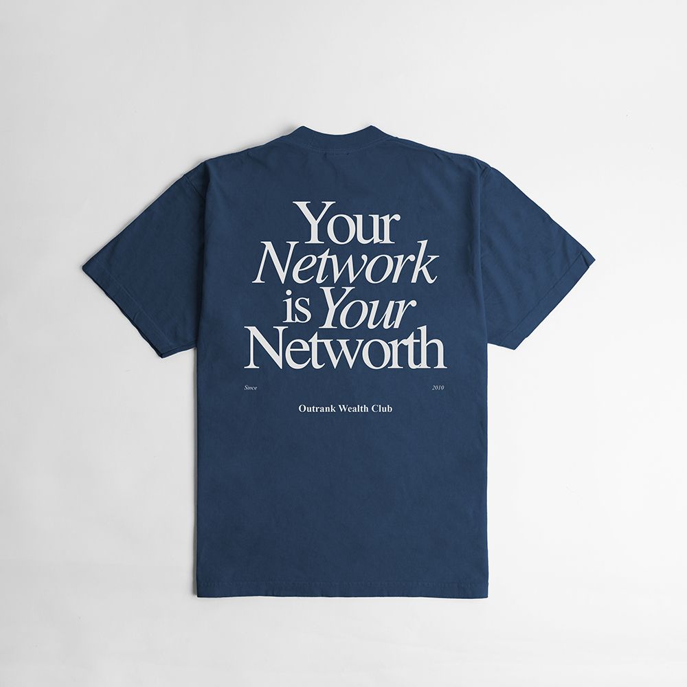 Outrank T-Shirt - Network - Washed Denim - QSH670