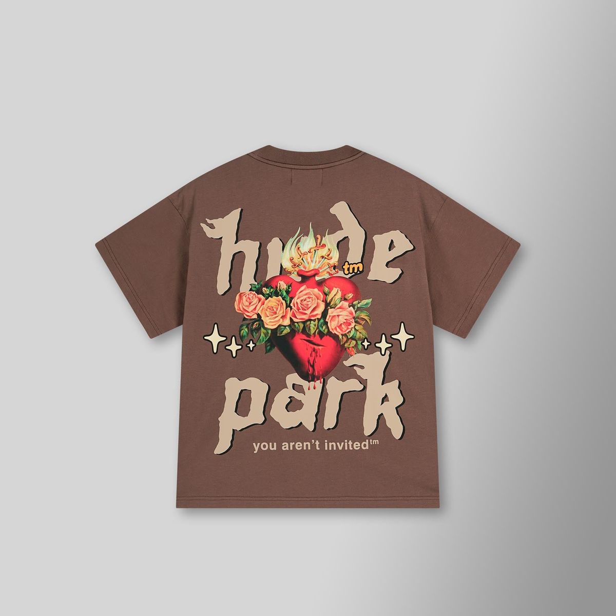 Hyde Park T-Shirt - Sacred Heart Tee - Brown