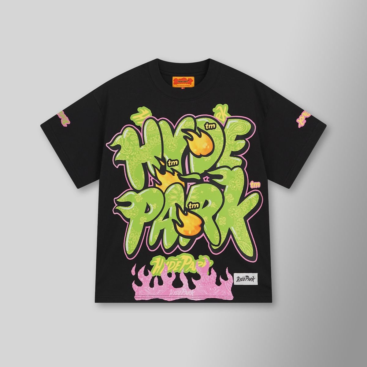 Hyde Park T-Shirt - Bubble Yup Tee - Black And Green
