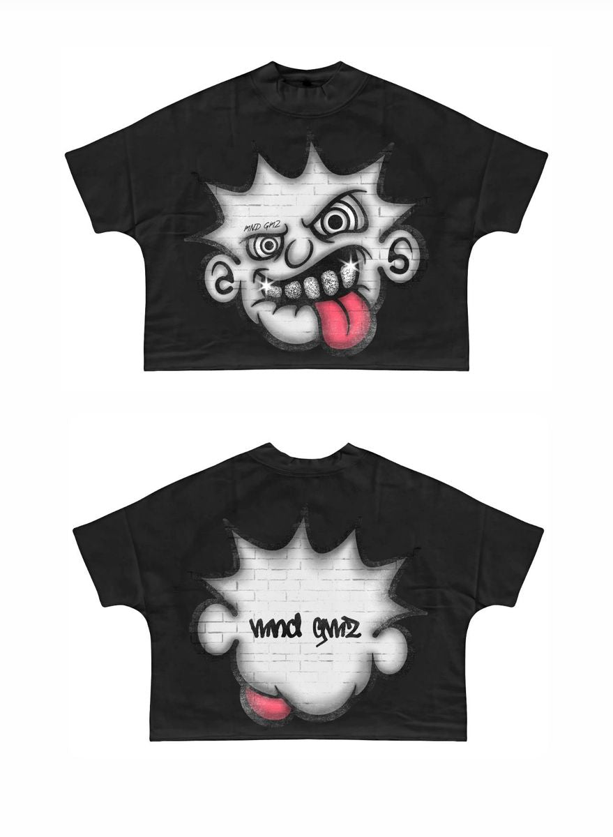 Mind Games T-Shirt - Shiny Teeth - Black And Grey