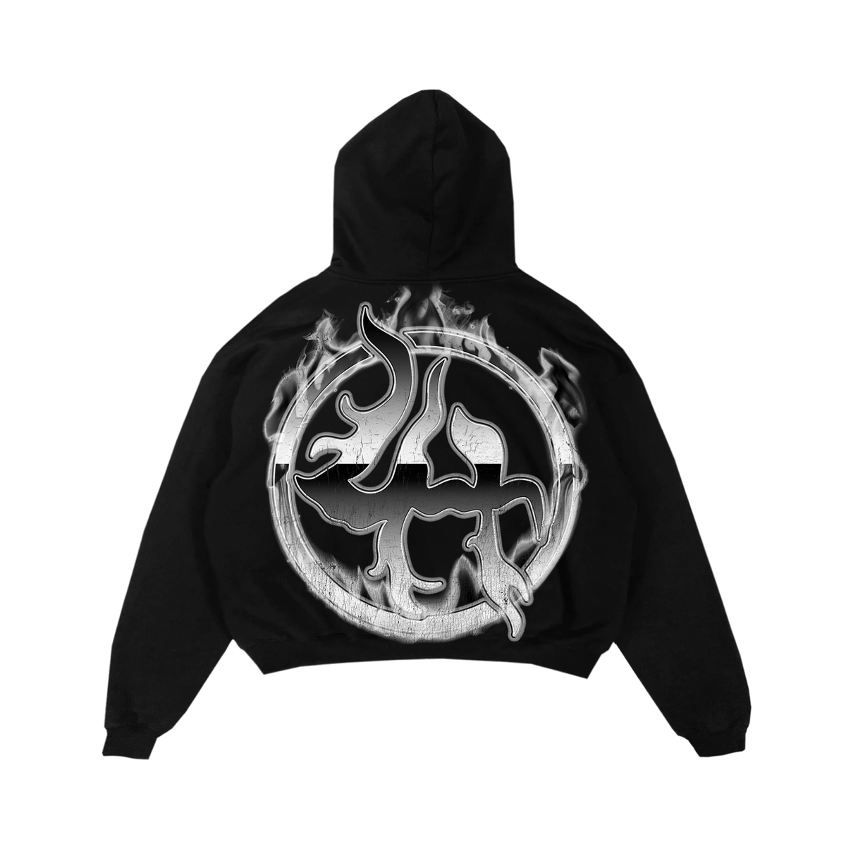 Lost Hills Hoodie - Logo Essential - Black And Grey - LH4001