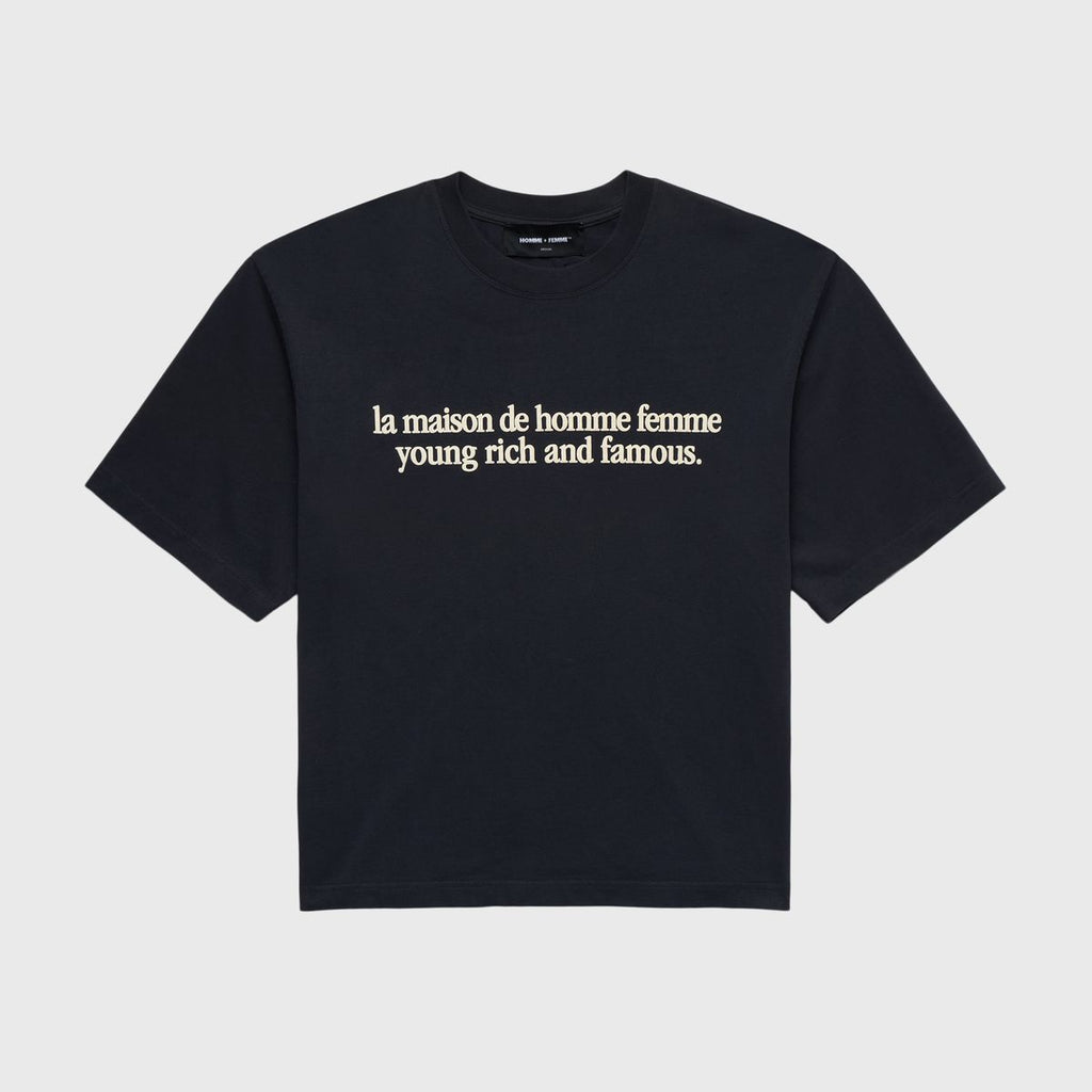 Homme+Femme T-Shirt -  Destroyed Maison Tee - Black - HFFW2024100
