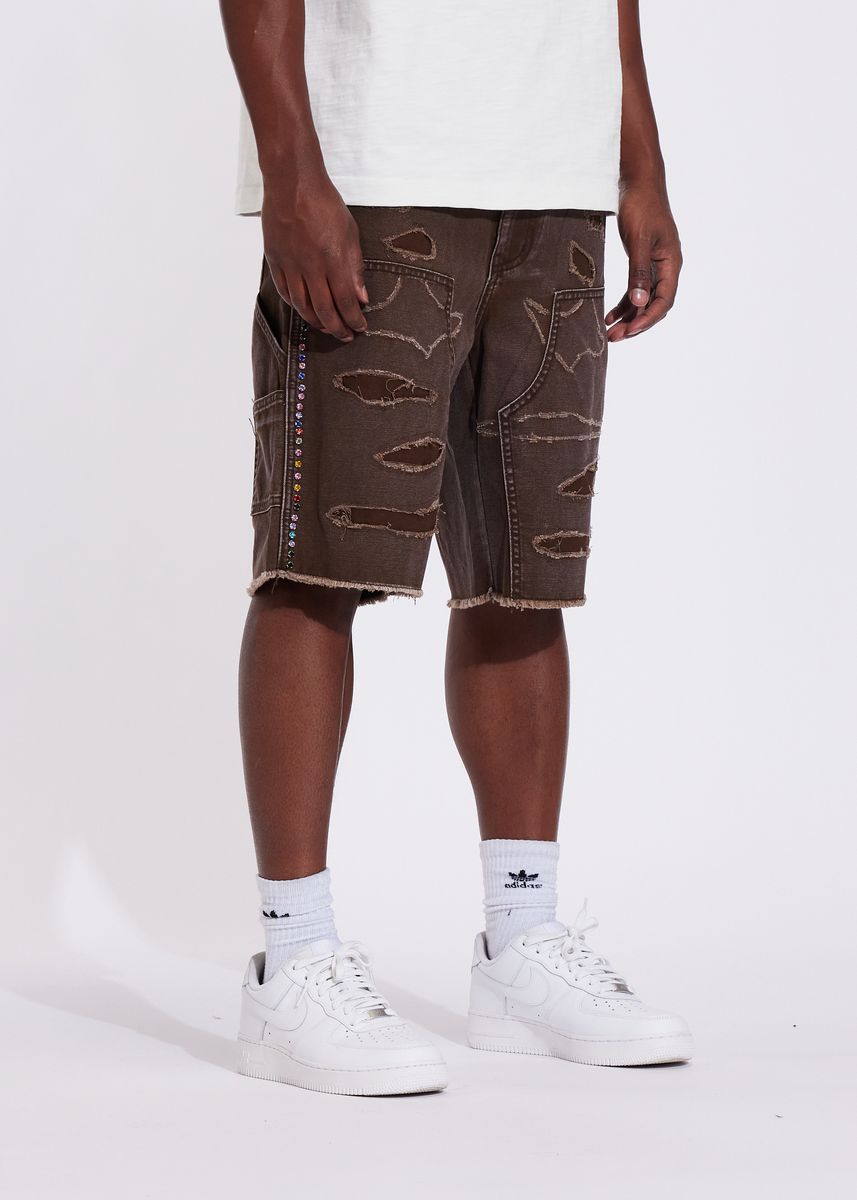 Crysp Denim Shorts - Joe Short - Washed Brown - (CRYSUM25-207)