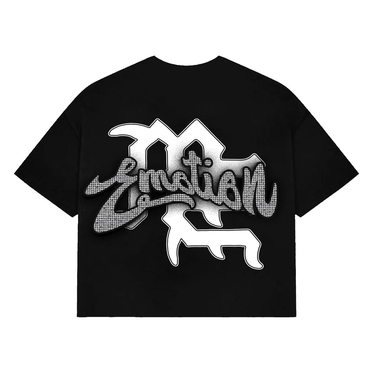 Mixed Emotion T-Shirt - Cropped Cupid - Black