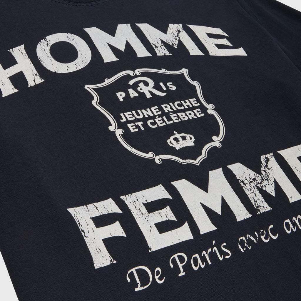 Homme+Femme T-Shirt - Amour Cropped Tee - Black - HFFW2024144