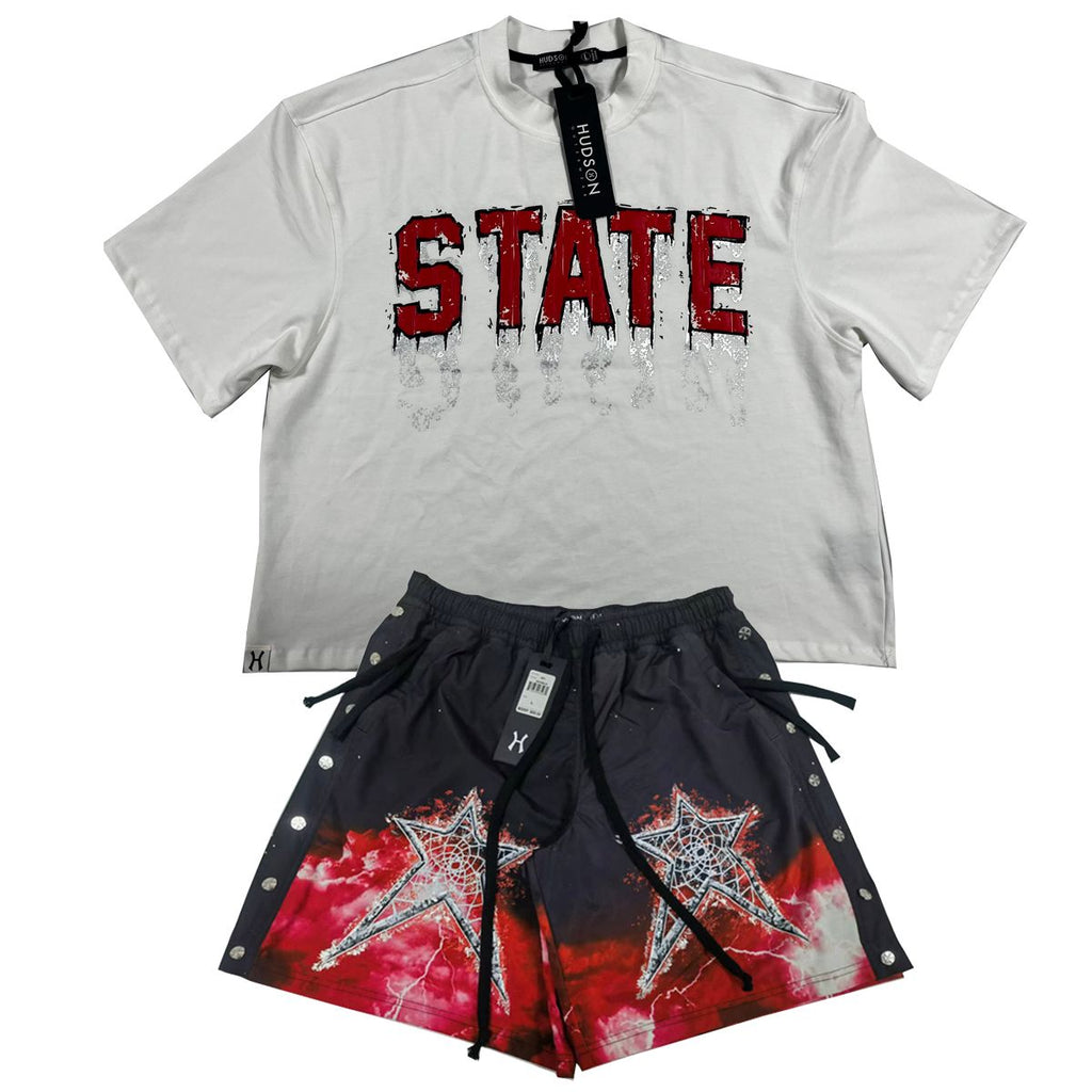 Hudson Outerwear Shorts - Dreamstate Snap Off Nylon - Red - 581B