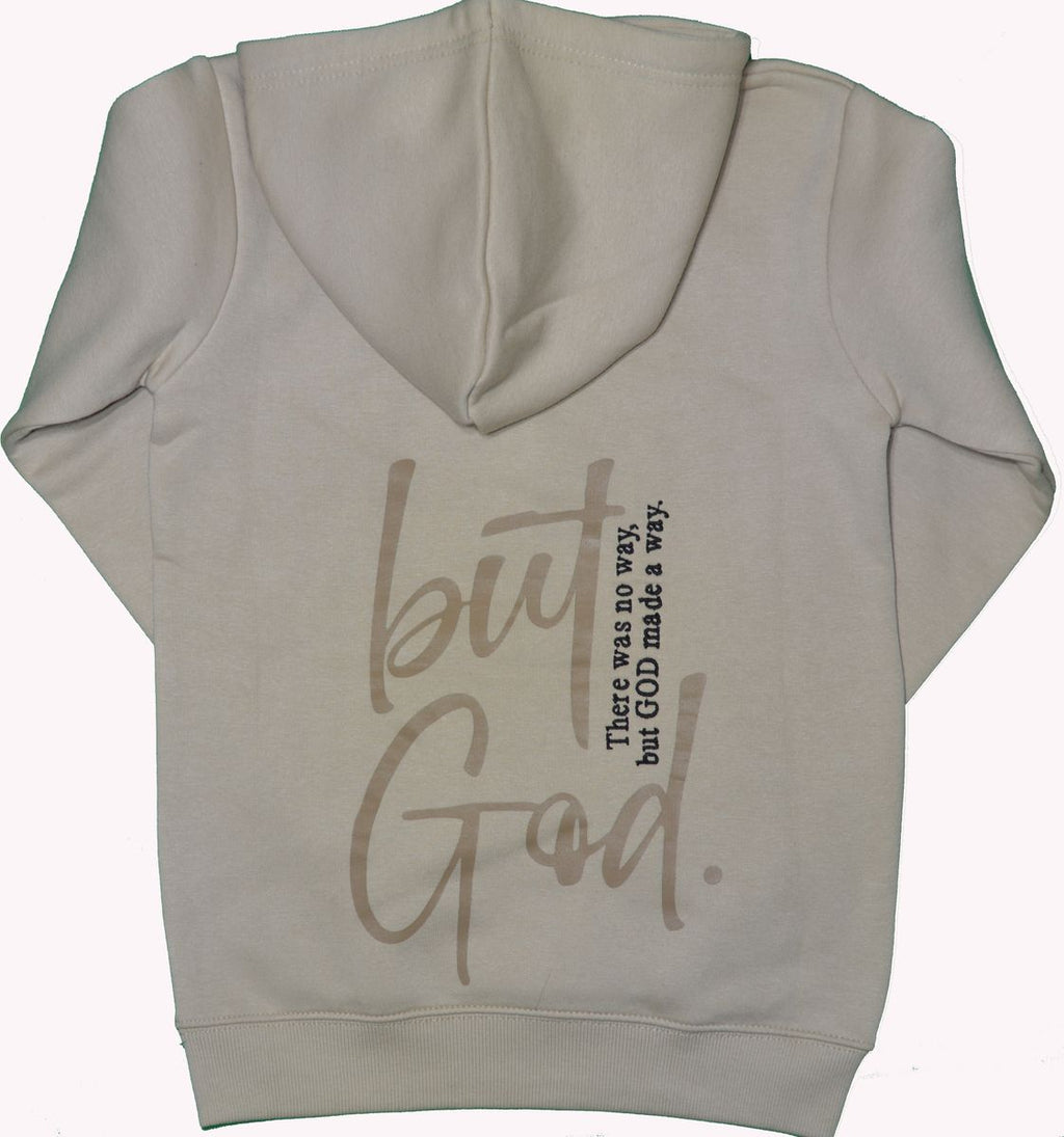 Disaster Juniors Jeans - Kids Hoodie But God - Beige