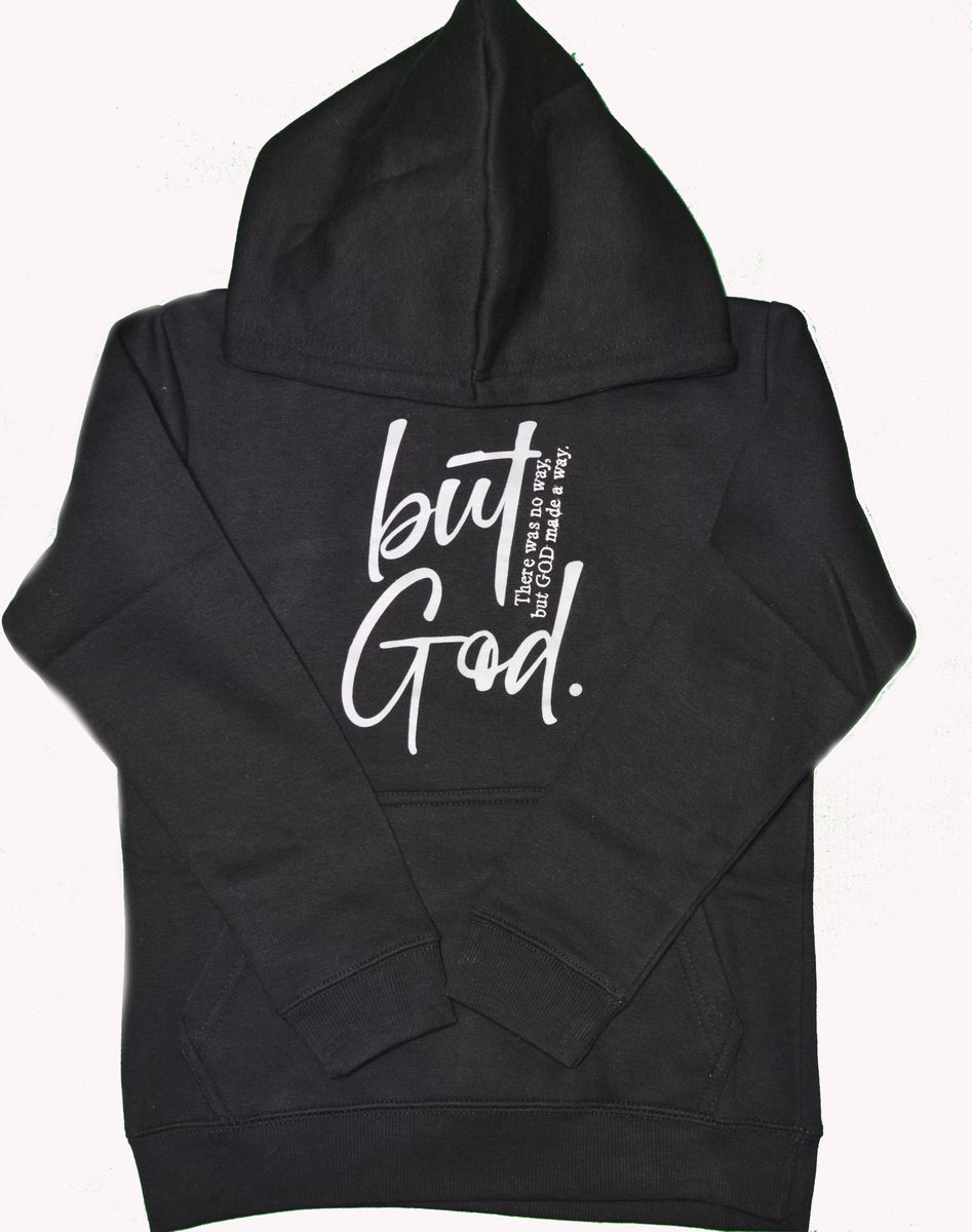 Disaster Juniors Jeans - Kids Hoodie But God - Black