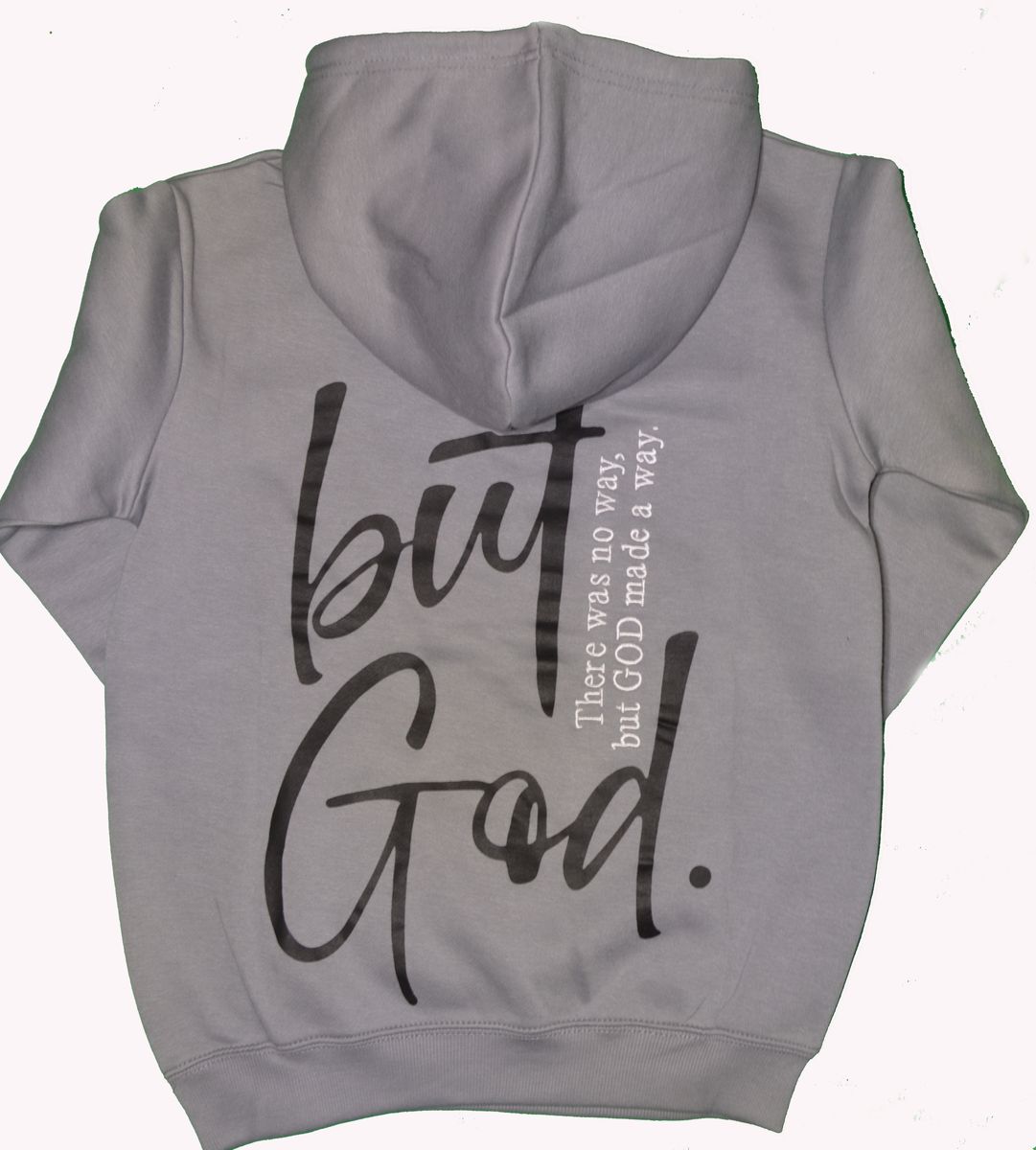 Disaster Juniors Jeans - Kids Hoodie But God - Grey