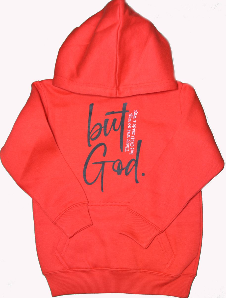Disaster Juniors Jeans - Kids Hoodie But God - Red