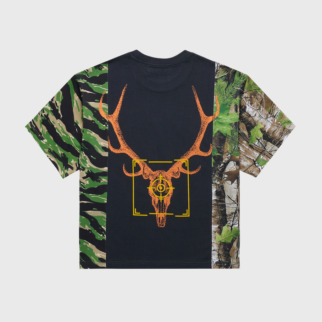 Homme+Femme T-Shirt - Deer Camo Split Tee - Black-Multi Camo - HFSS202561