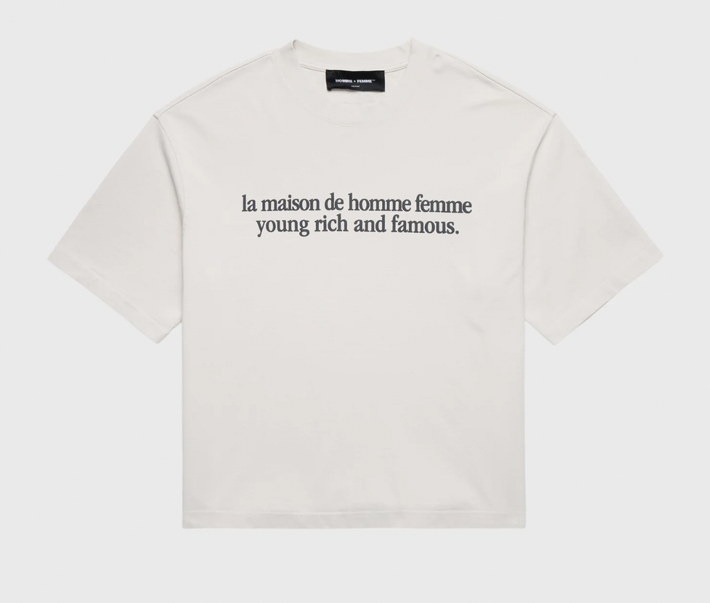 Homme+Femme T-Shirt -  Destroyed Maison Tee - White - HFFW2024100