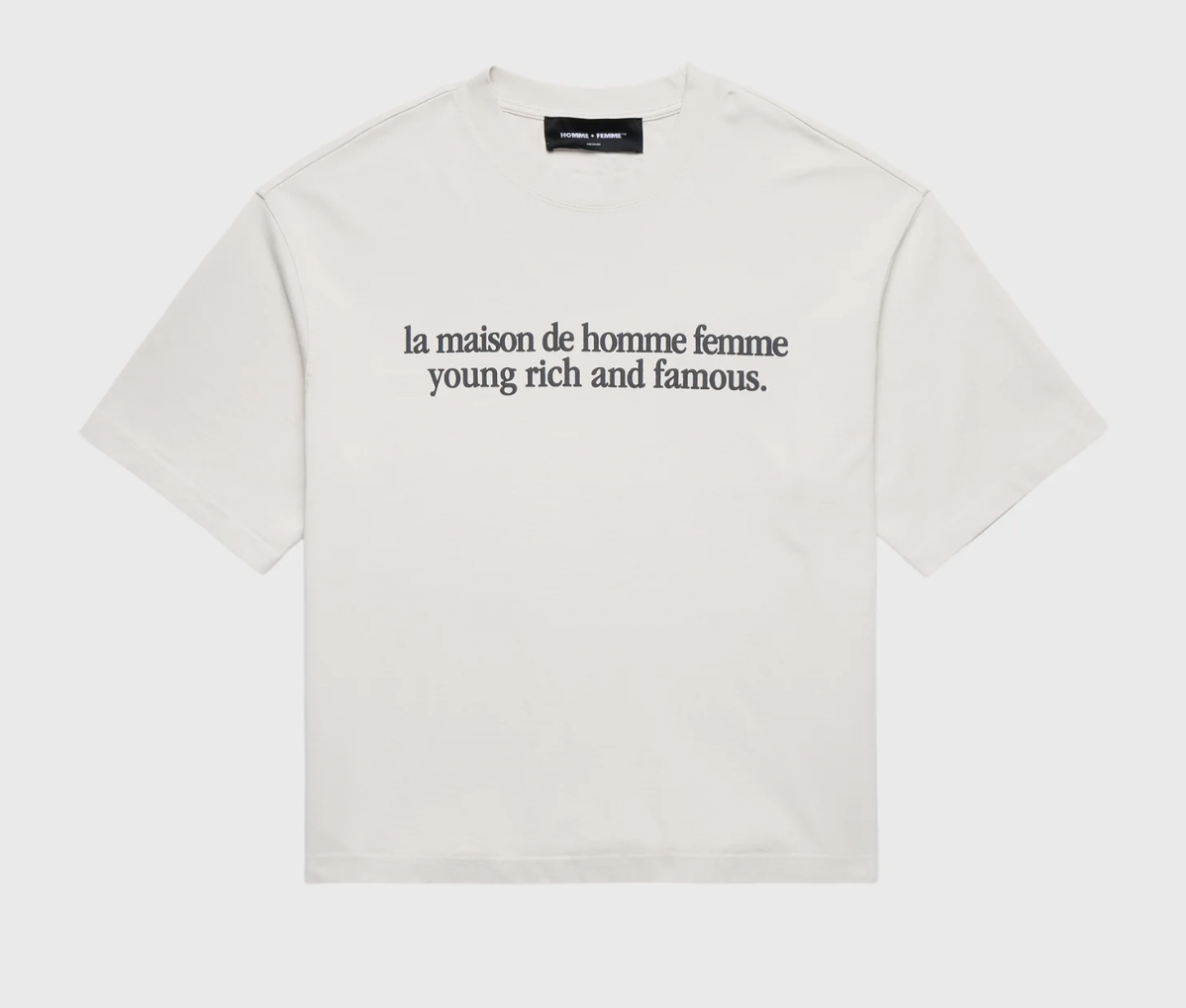 Homme+Femme T-Shirt -  Destroyed Maison Tee - White - HFFW2024100