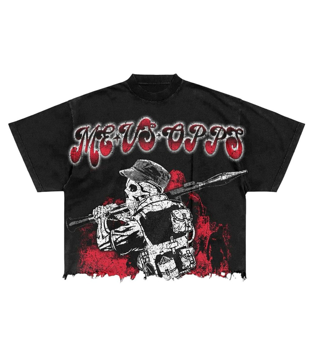 ME VS OPPS - T-Shirt - Honorable Fighter - Red