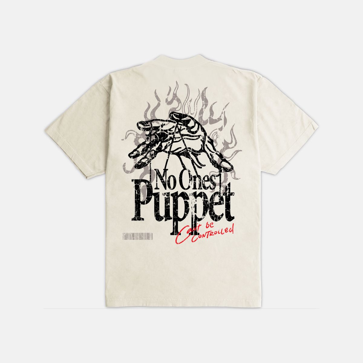 Outrank T-Shirt - No Ones Puppet Ultra Heavyweight - Cream - OR3313WPT