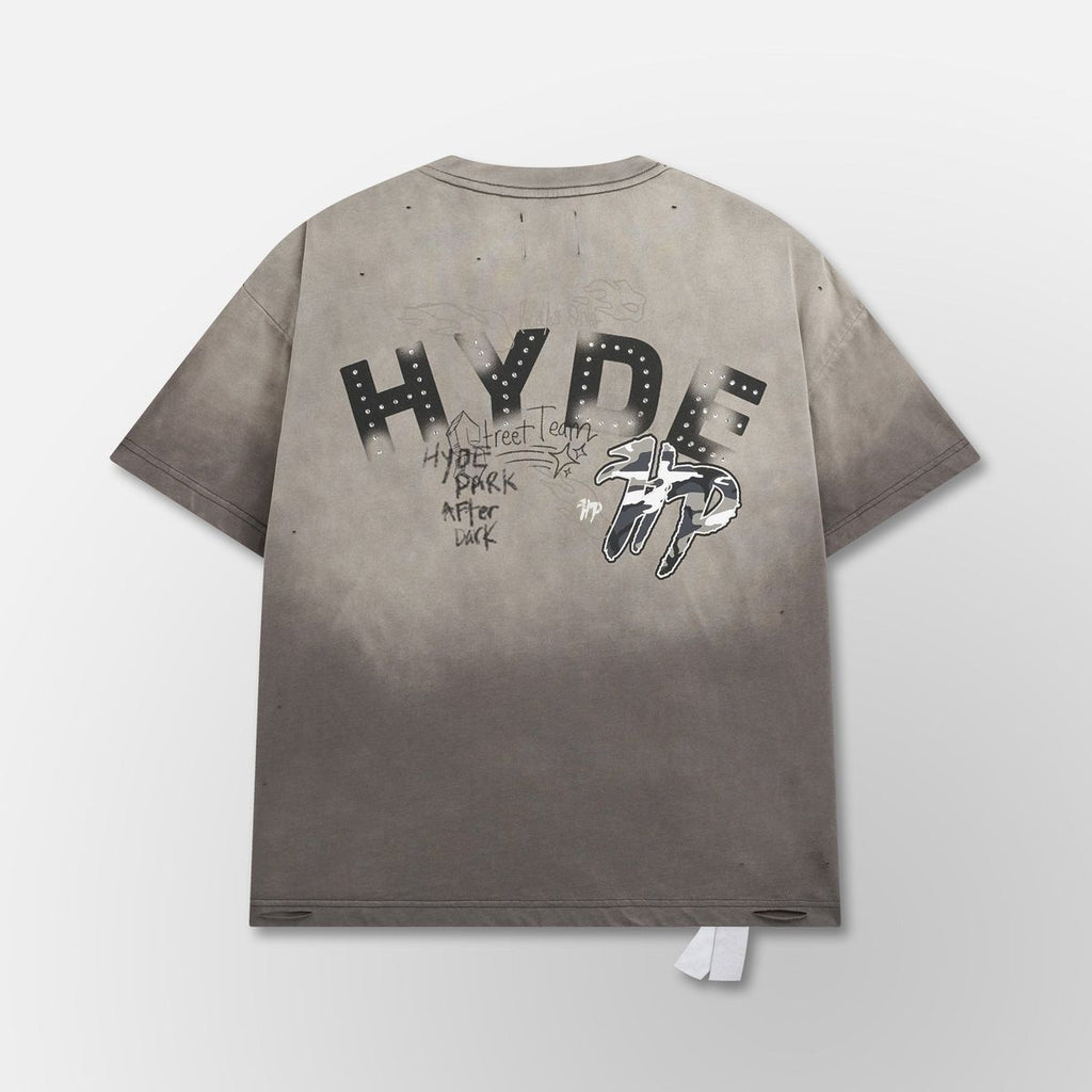 Hyde Park T-Shirt - Split Pocket Tee - Grey