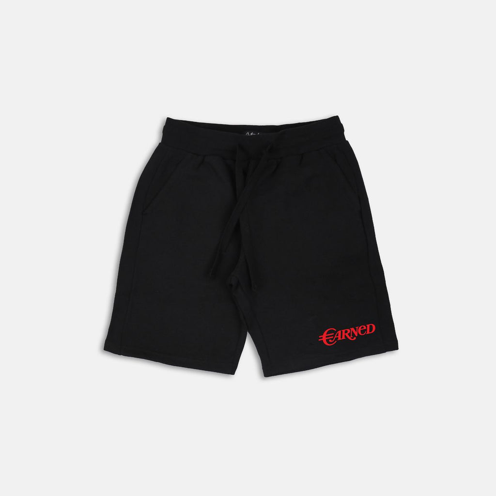 Outrank Shorts - Earned Embroidered Shorts - Black - OR3477WS