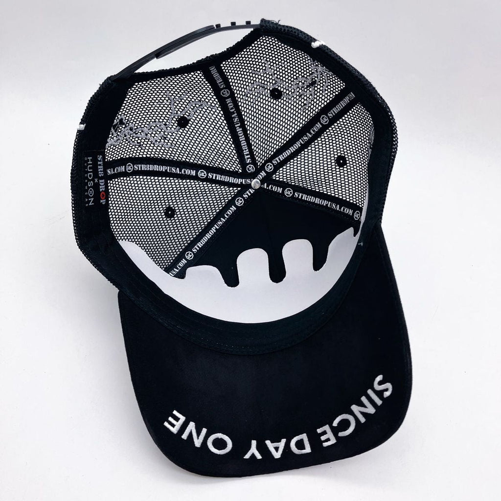 Hudson Hat - +Icons Suede Trucker Hat  - White-Black