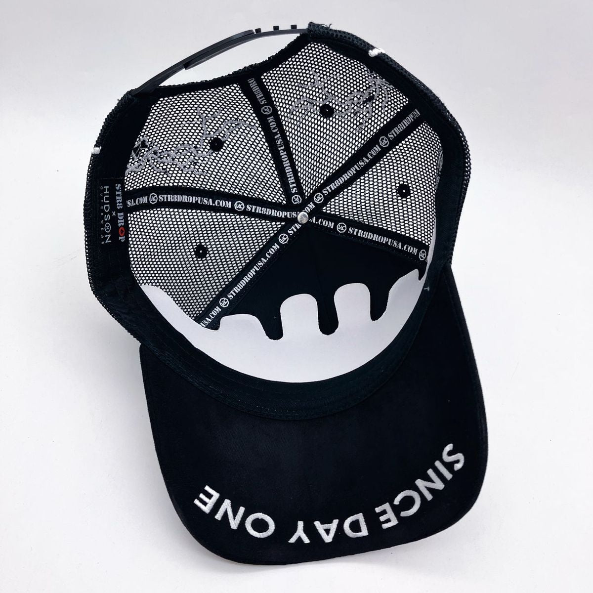 Hudson Hat - +Icons Suede Trucker Hat  - White-Black