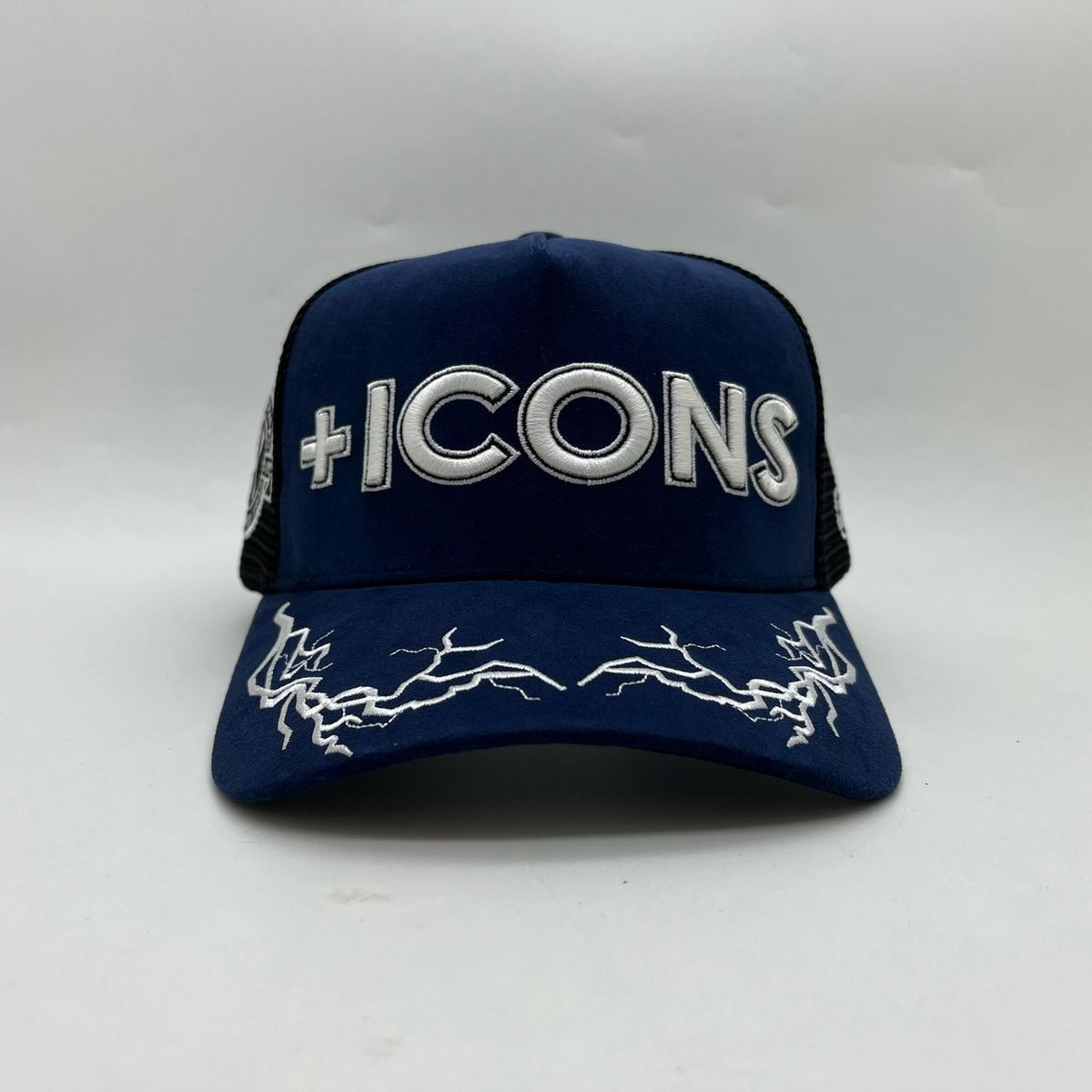 Hudson Hat - +Icons Suede Trucker Hat  - Blue - CD0277