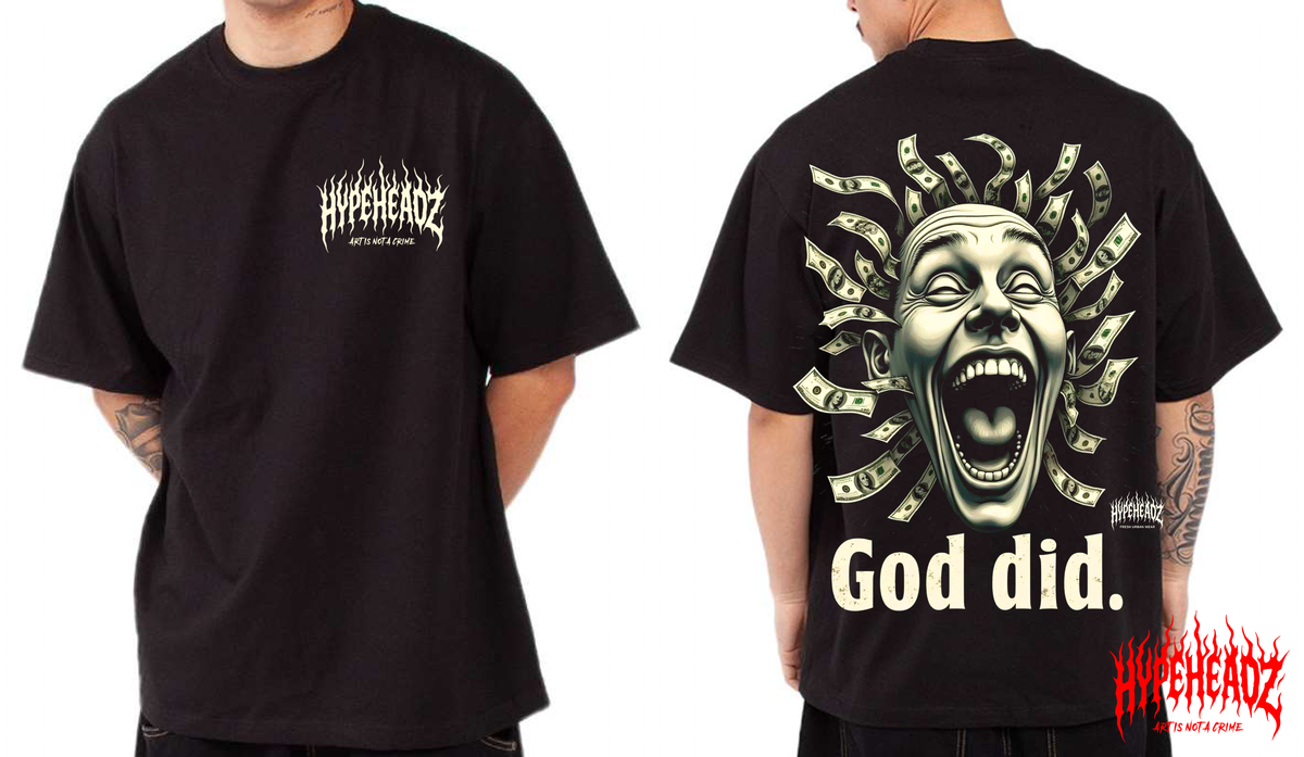 Hypeheadz T-Shirt - God Did - Black - H202534