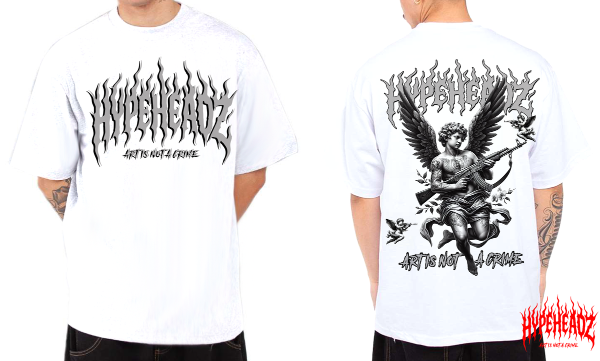 Hypeheadz T-Shirt - Angel Guns - White - H202530