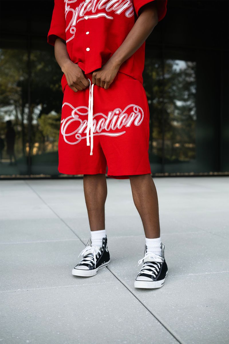 Mixed Emotion Shorts - Signature Shorts - Red