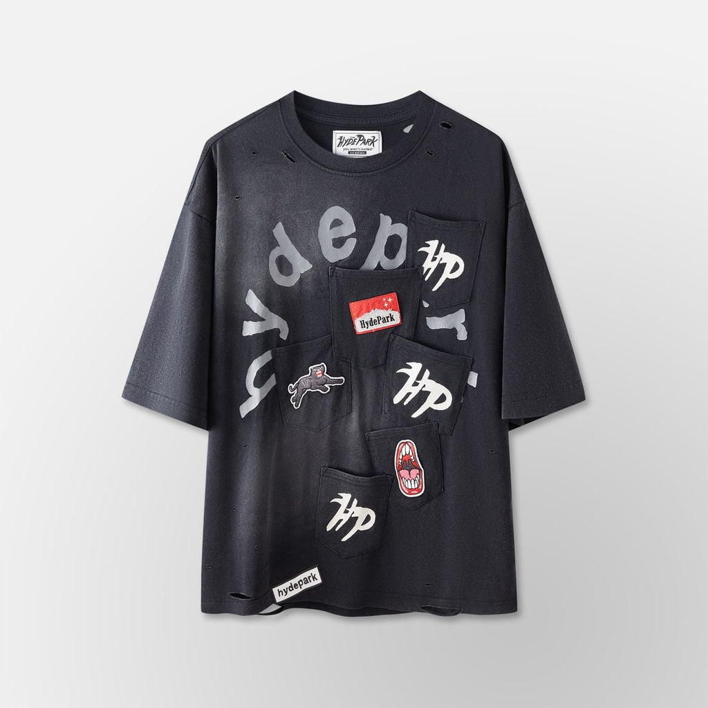 Hyde Park T-Shirt -  Pockets Everywear Tee - Black