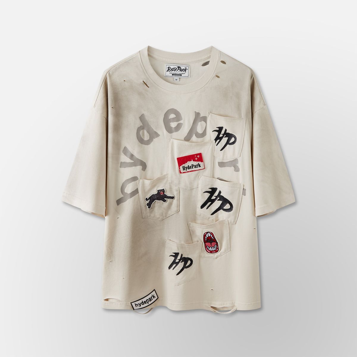 Hyde Park T-Shirt - Pockets Everywear Tee - Cream