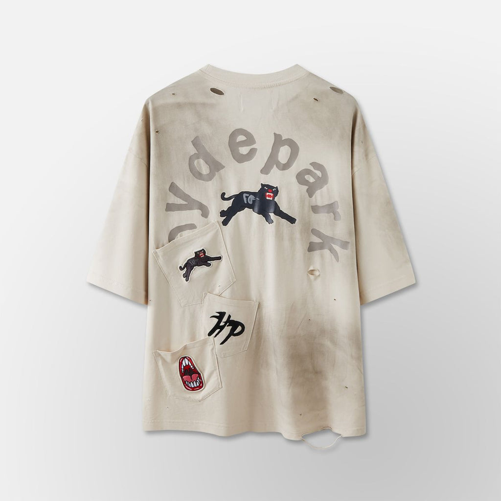 Hyde Park T-Shirt - Pockets Everywear Tee - Cream