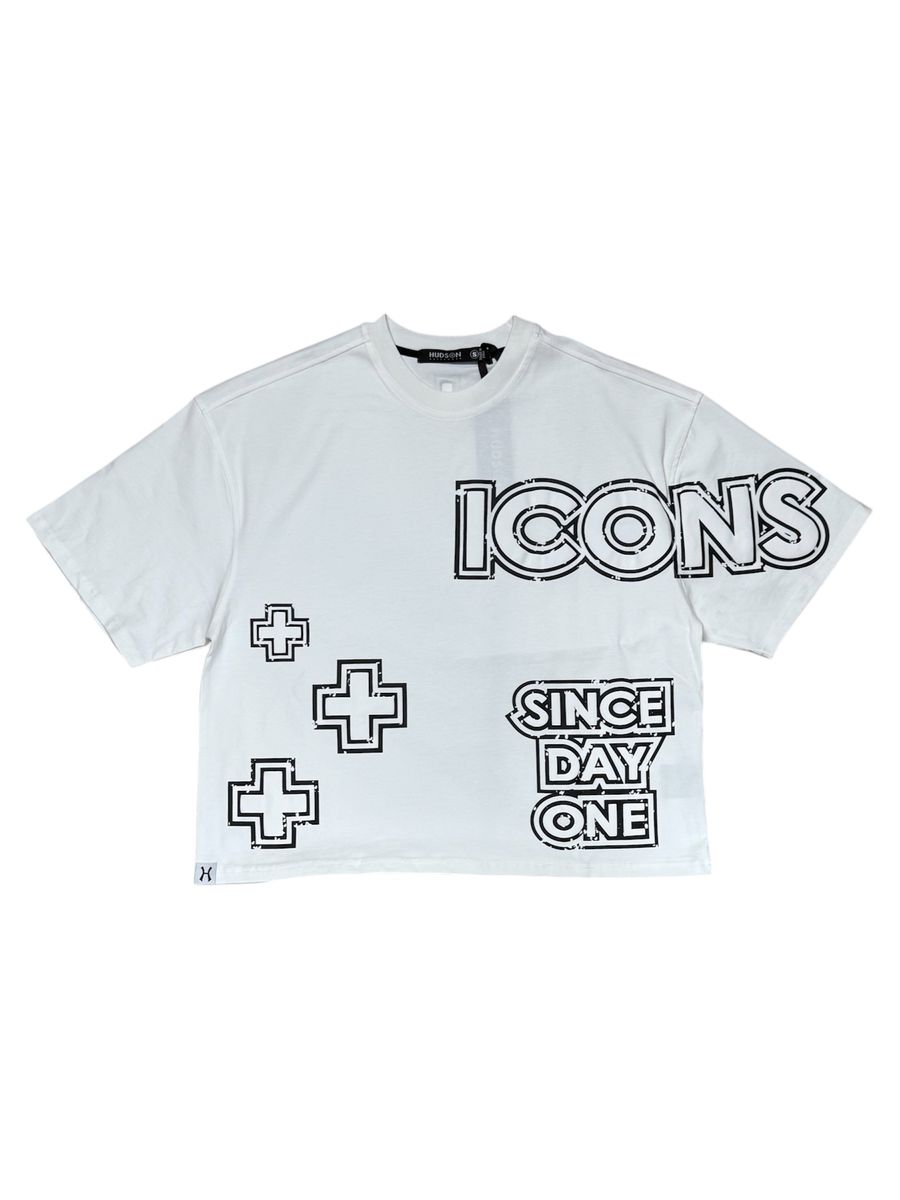 Hudson T-Shirt - +Icons Day 1 Tee - White-Black - 587
