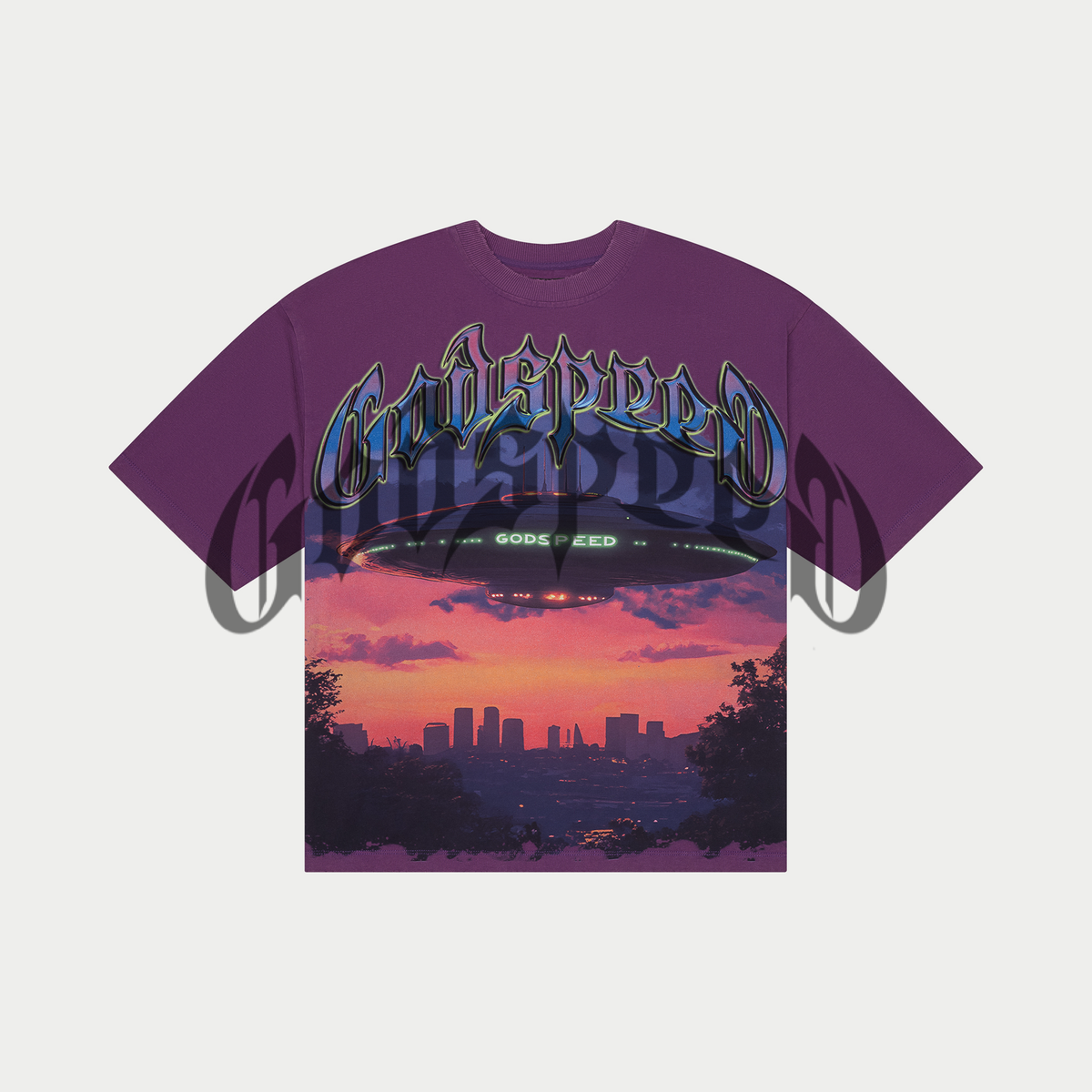 Godspeed T-Shirt - U.A.P - Purple Wash