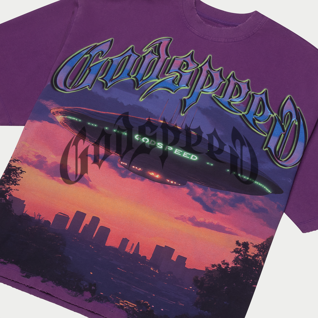 Godspeed T-Shirt - U.A.P - Purple Wash