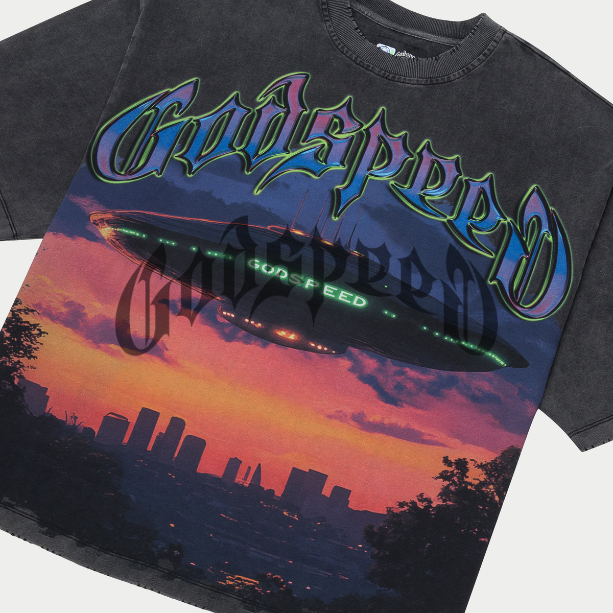 Godspeed T-Shirt - U.A.P - Grey Wash