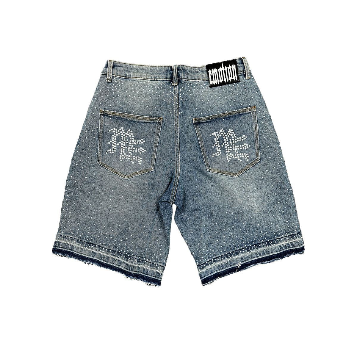 Mixed Emotion Shorts - ME Rhinestone - Blue Denim