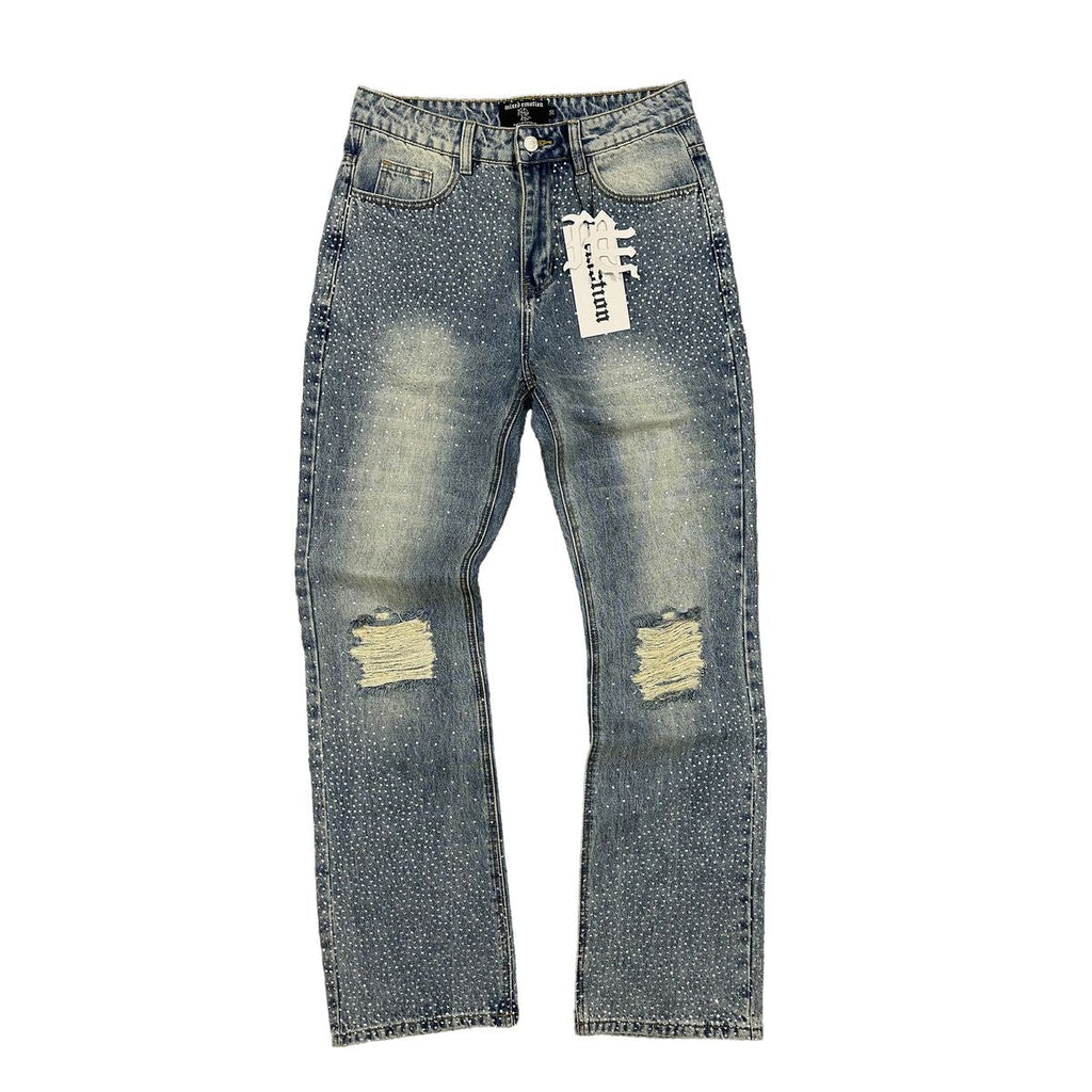 Mixed Emotion Jeans - ME Rhinestone - Vintage Blue