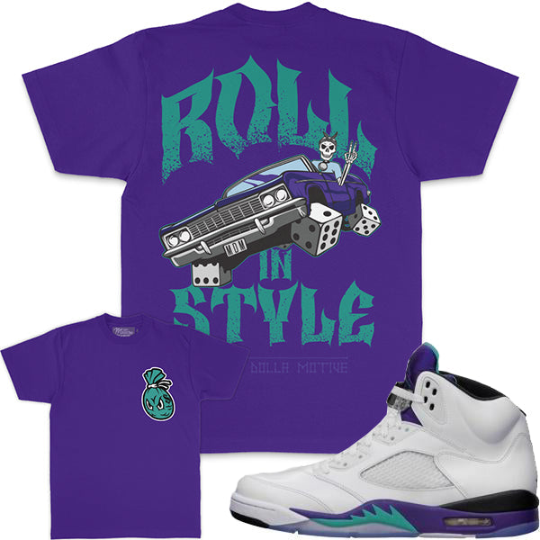 Million Dolla Motive T-Shirt - Roll In Style - Purple - 0605
