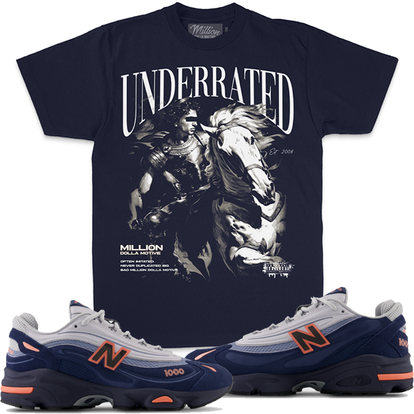 Million Dolla Motive T-Shirt - Underrated - Navy