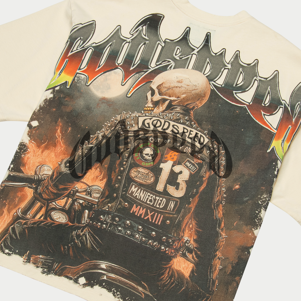 Godspeed T-Shirt - Biker Nation - Bone