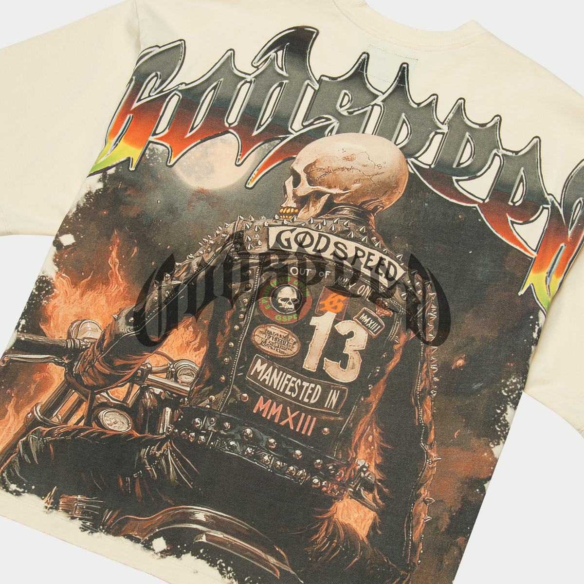 Godspeed T-Shirt - Biker Nation - Bone