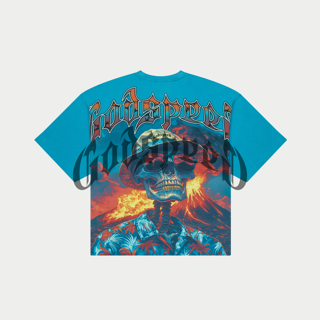 Godspeed T-Shirt - Natural Disaster - Panther Blue