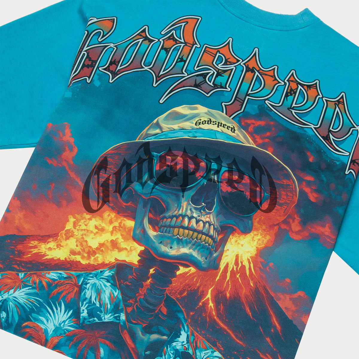 Godspeed T-Shirt - Natural Disaster - Panther Blue