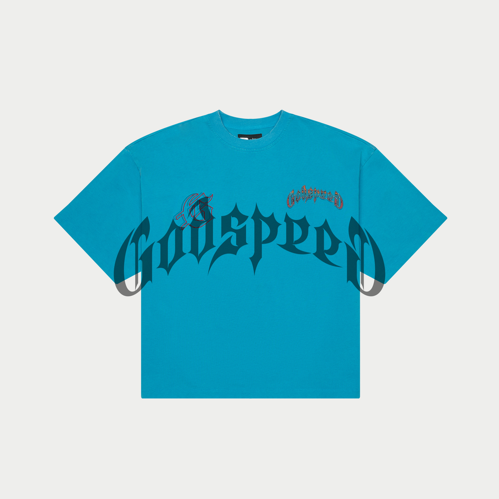 Godspeed T-Shirt - Natural Disaster - Panther Blue